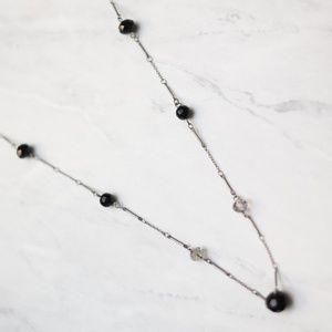 Banana Republic Bead Silver Tone Necklace